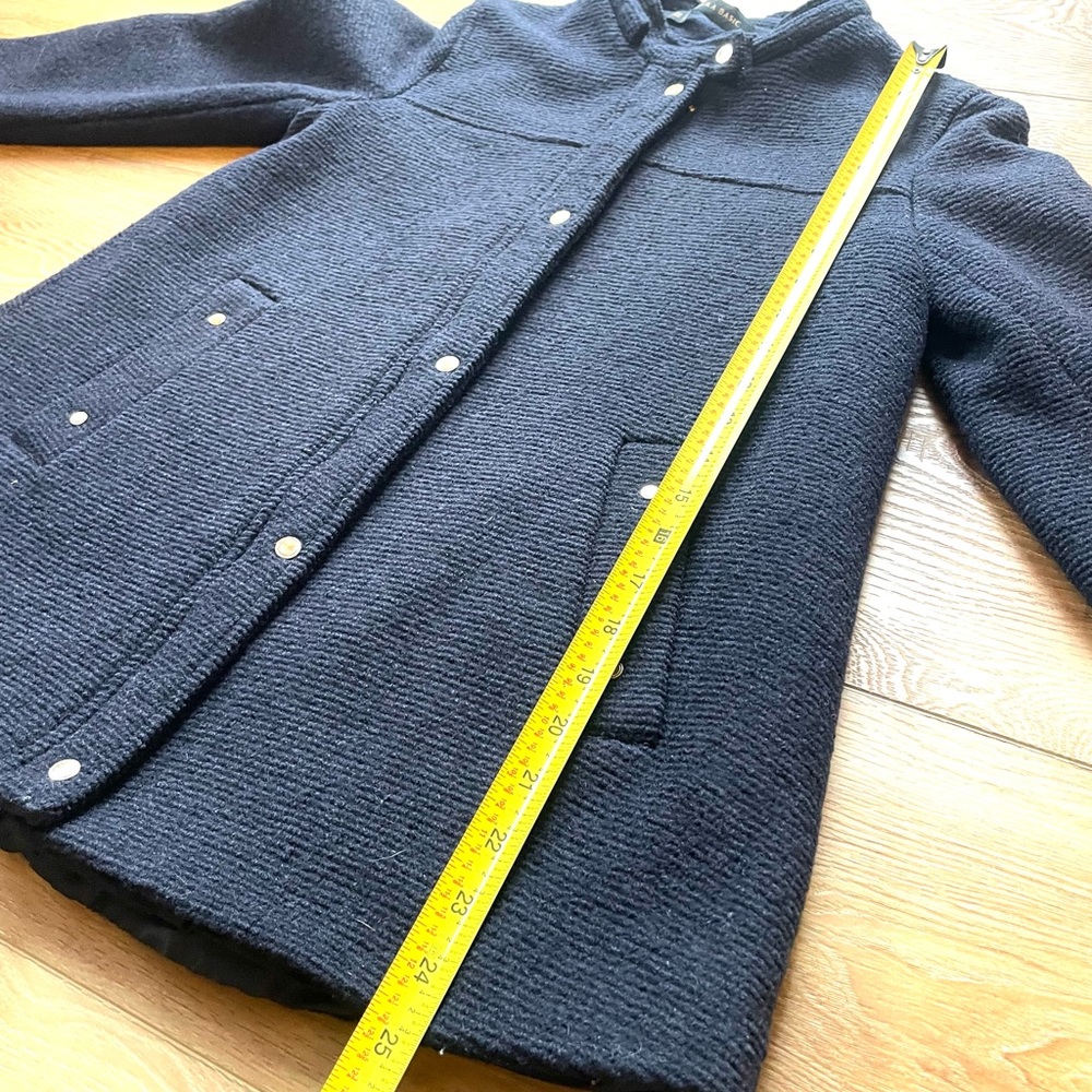 Zara Basic Navy‎ Textured Jacket - Picture 3 of 11